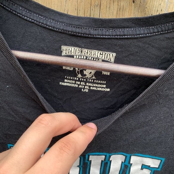True Religion BIG LOGO T Shirt Large - Picture 4 of 4